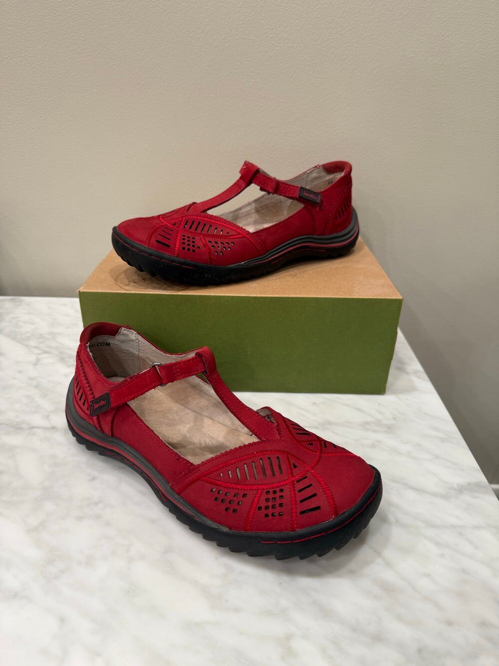 Jambu Bridget Red Mary Janes 7 37 Shoes Waterproof Vegan